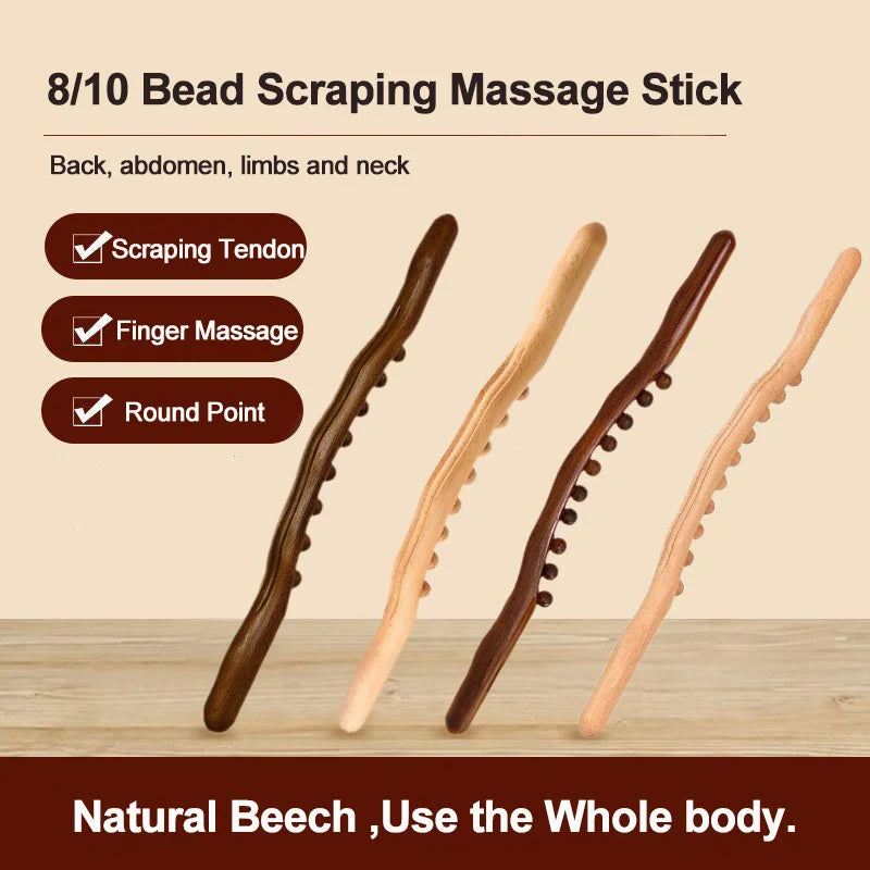 KentDO™ Wooden Gua Sha Roller – Back Massage & Relaxation