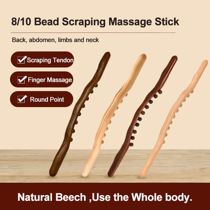 KentDO™ Wooden Gua Sha Roller – Back Massage & Relaxation