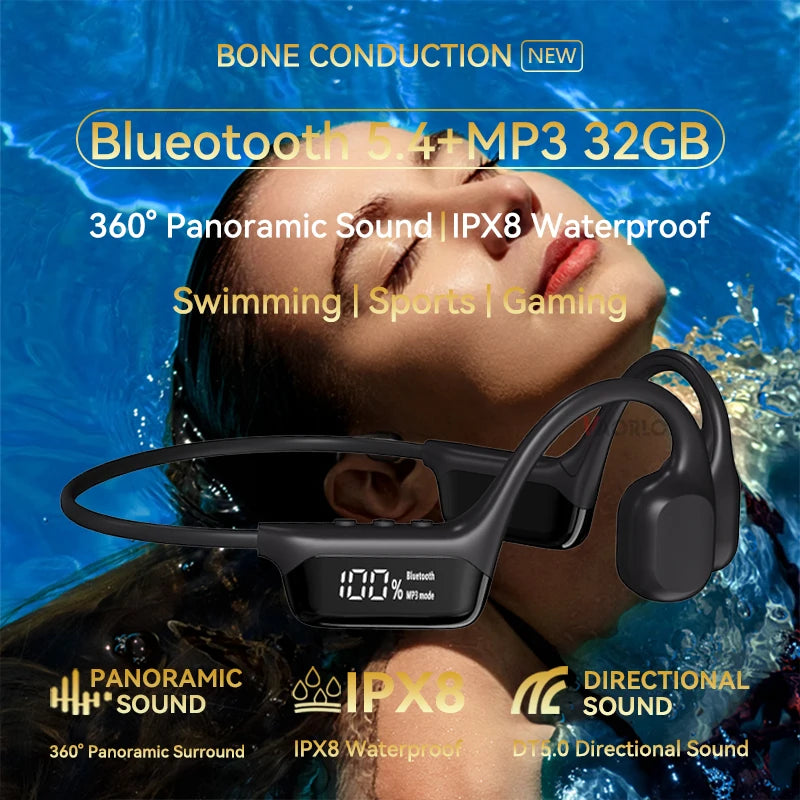 KentDO™ Bone Conduction Headphones – Waterproof Music Freedom
