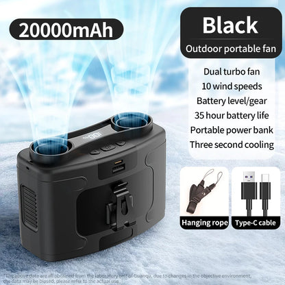 Waist Fan Portable Cooling Device for Powerful Summer Relief