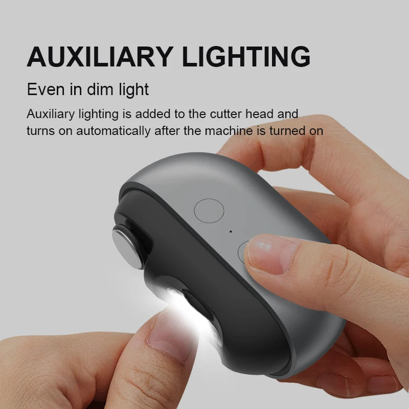 Electric Nail Clipper with Polisher & LED Dust Collector