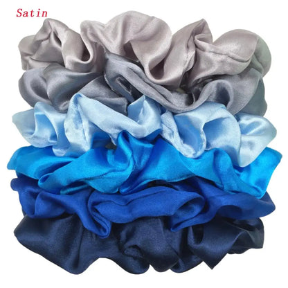KentDO™ Satin Scrunchies 6PCS – No-Crease Hair Ties