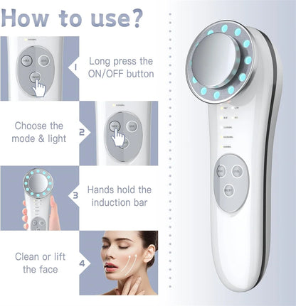 KentDO™ Ionic Facial Cleanser – LED & EMS Skin Rejuvenator