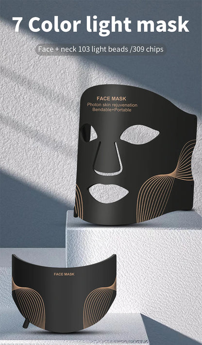 KentDO™ 7 Color LED Face Mask for Skin Rejuvenation