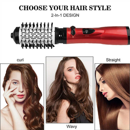 KentDO™ 2-in-1 Rotating Hot Air Brush & Hair Dryer