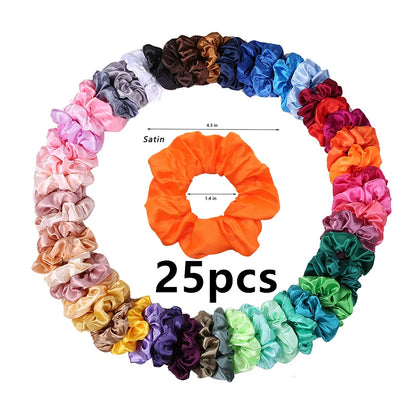 KentDO™ Satin Scrunchies 6PCS – No-Crease Hair Ties