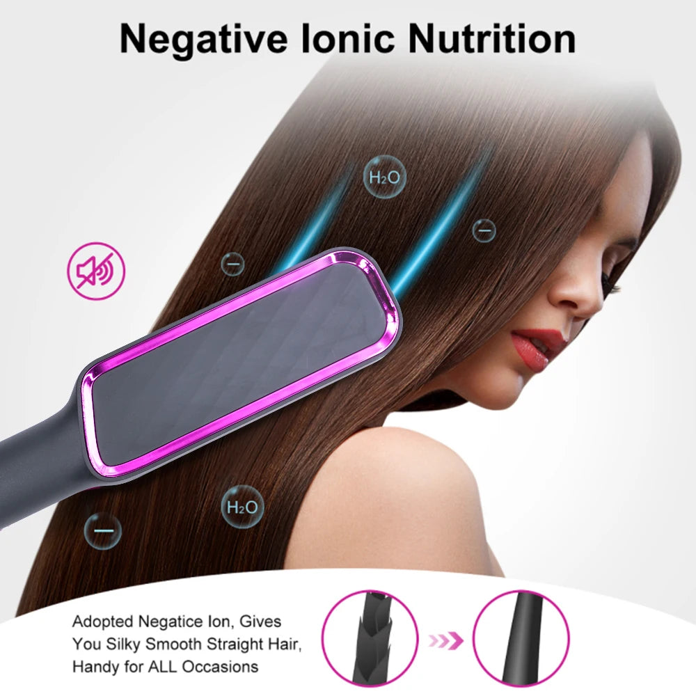 KentDO™ Electric Straightening Comb – Anti-Scald, Ionic Brush