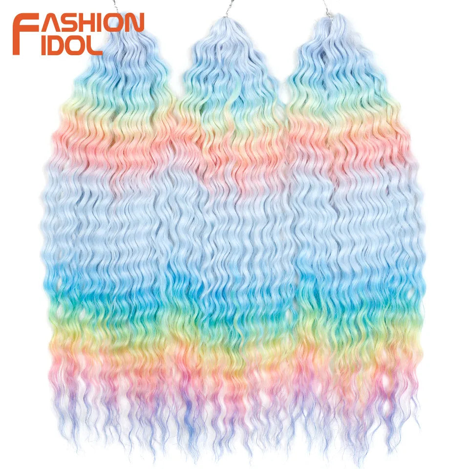 KentDO™ Water Wave Crochet Hair – Soft, Natural Curls 22"