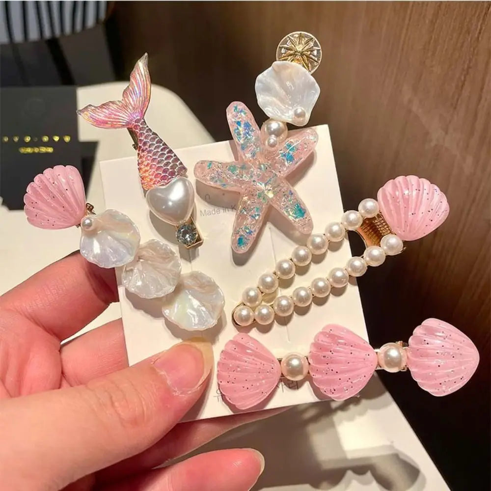 Shell Starfish Hair Clips for Cute Mermaid-Inspired Styles