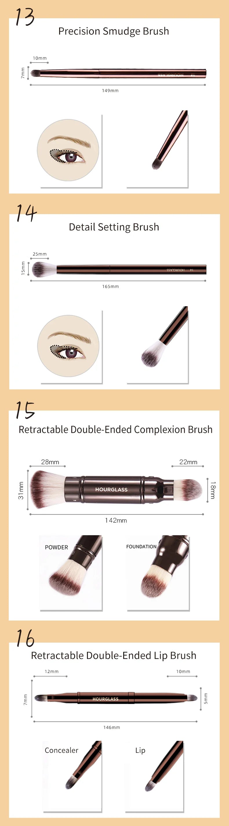 KentDO™ Hourglass Makeup Brush for Flawless Application