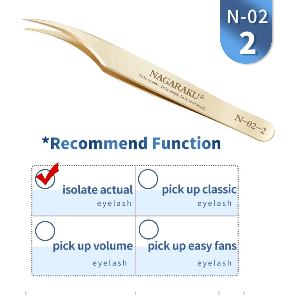 KentDO™ Precision Eyelash Tweezers – Stainless Steel Grip