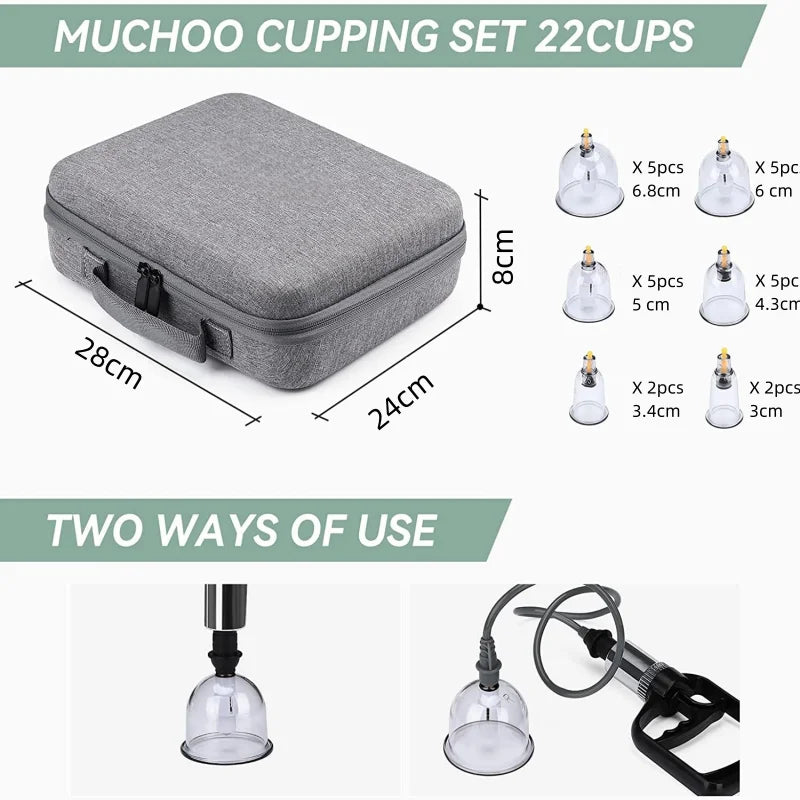 Vacuum Cupping Therapy Set for Deep Tissue Pain Relief