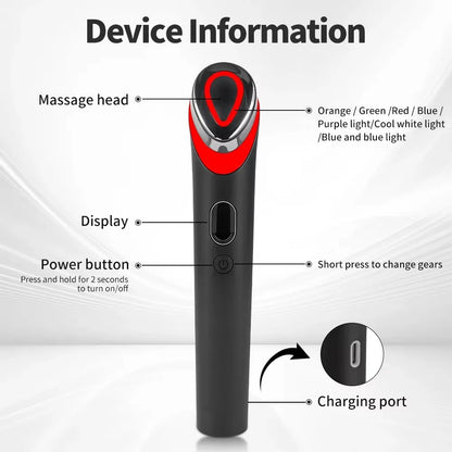 KentDO™ 7 Color LED Beauty Device – Microcurrent Anti-Aging Lift