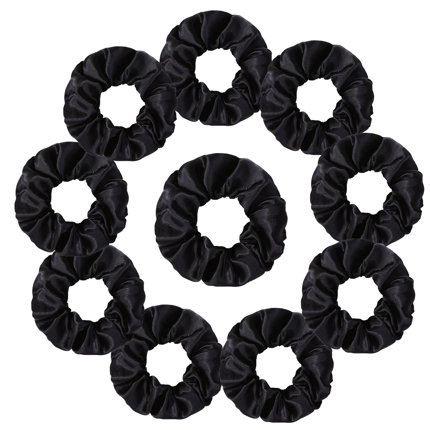 KentDO™ Satin Scrunchies 6PCS – No-Crease Hair Ties