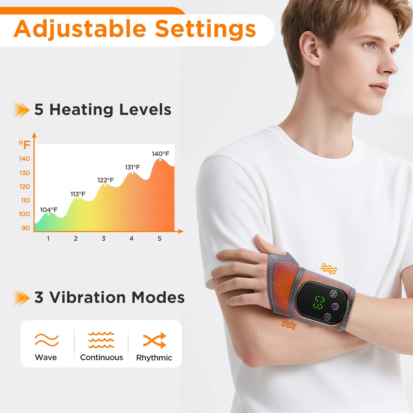 Electric Ankle Massager with Heat for Fast Muscle Relief