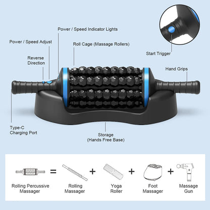 Cordless Roller Body Massager – 5 Speed Deep Relief