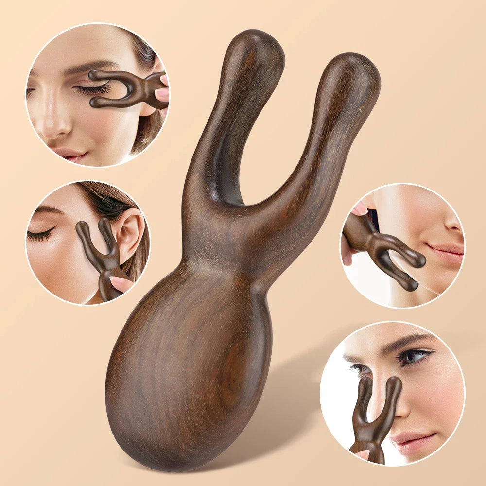 KentDO™ Wooden Gua Sha Facial Tool – Sandalwood Lift & Glow