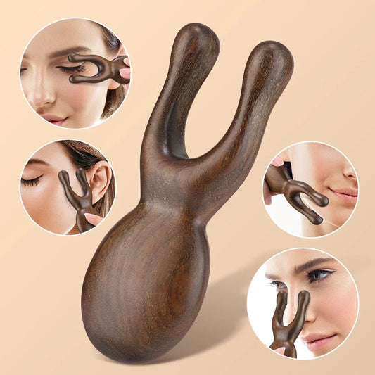 KentDO™ Wooden Gua Sha Facial Tool – Sandalwood Lift & Glow