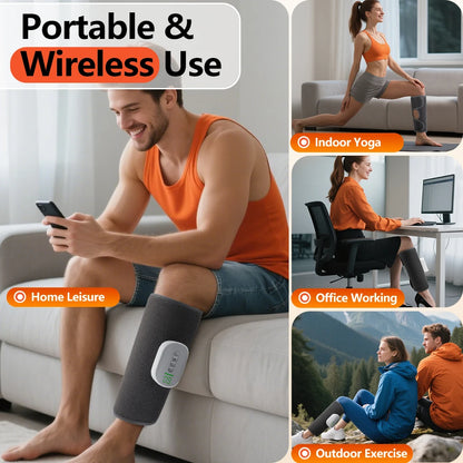 Wireless Air Compression Calf Massager with Heat Relief