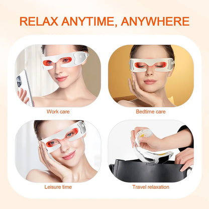 LED Eye Massager with Photon Therapy for Dark Circles Relief