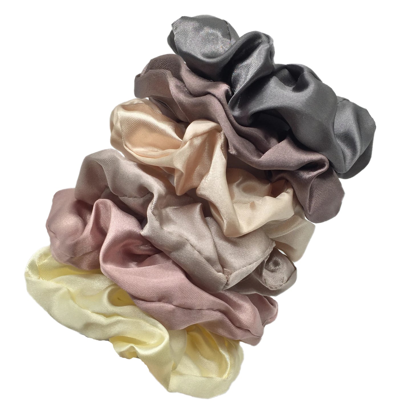 KentDO™ Satin Scrunchies 6PCS – No-Crease Hair Ties