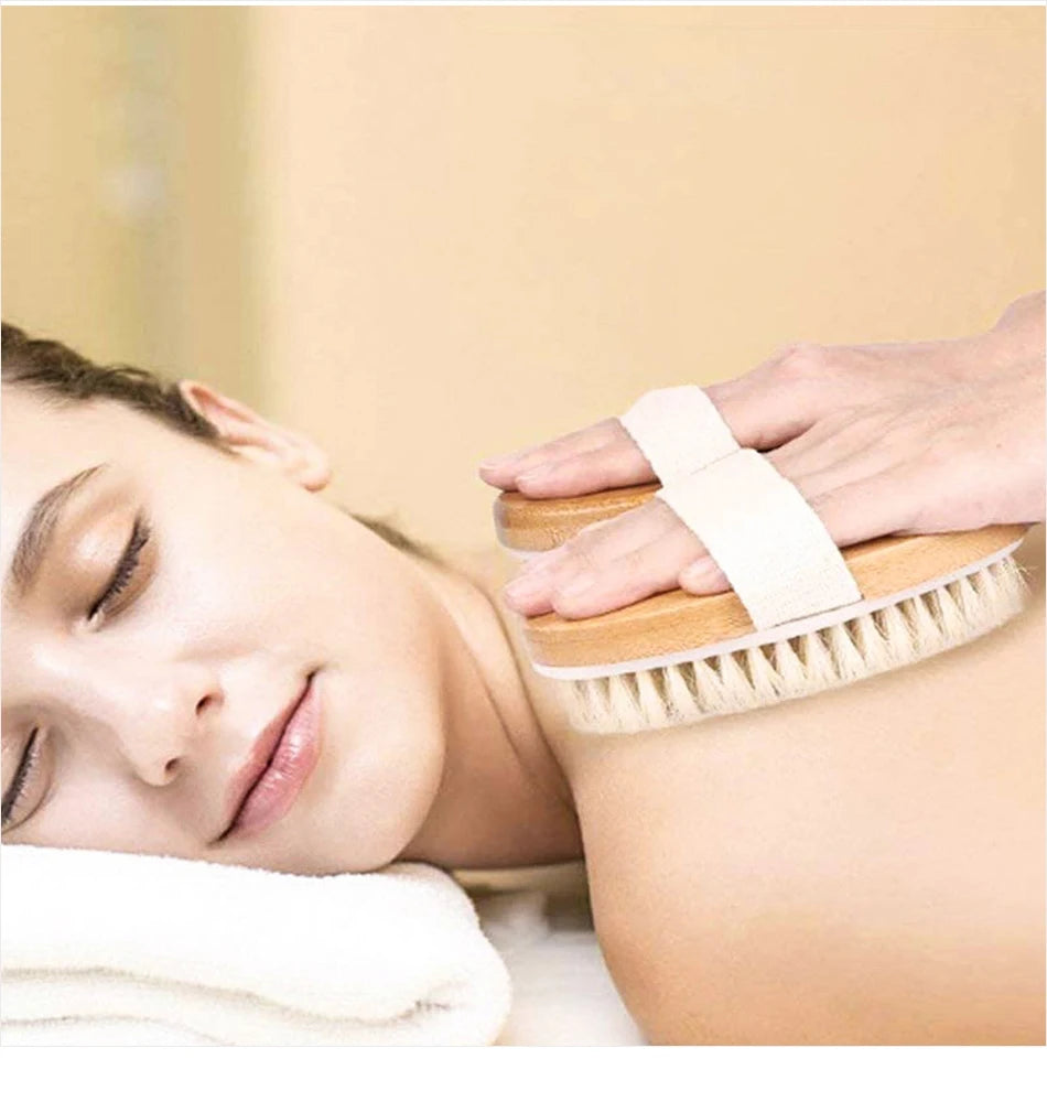 KentDO™ Wooden Body Brush – Soft Bristle Exfoliation
