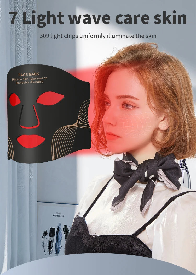 KentDO™ 7 Color LED Face Mask for Skin Rejuvenation