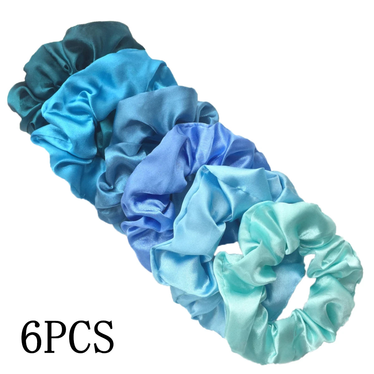 KentDO™ Satin Scrunchies 6PCS – No-Crease Hair Ties