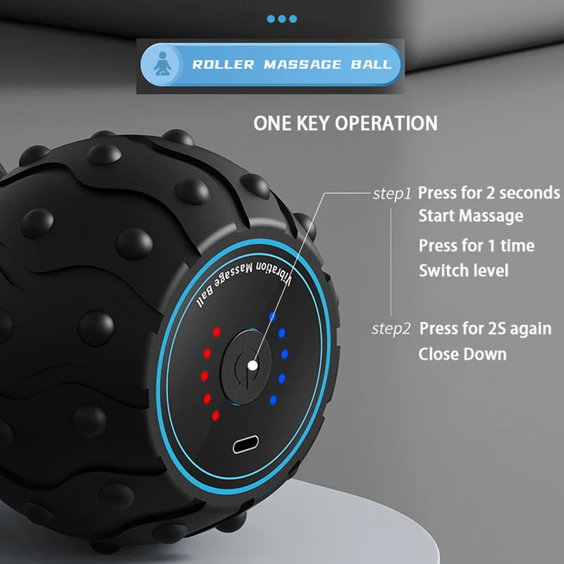 Vibrating Massage Ball – 5 Gear Rechargeable Recovery Tool