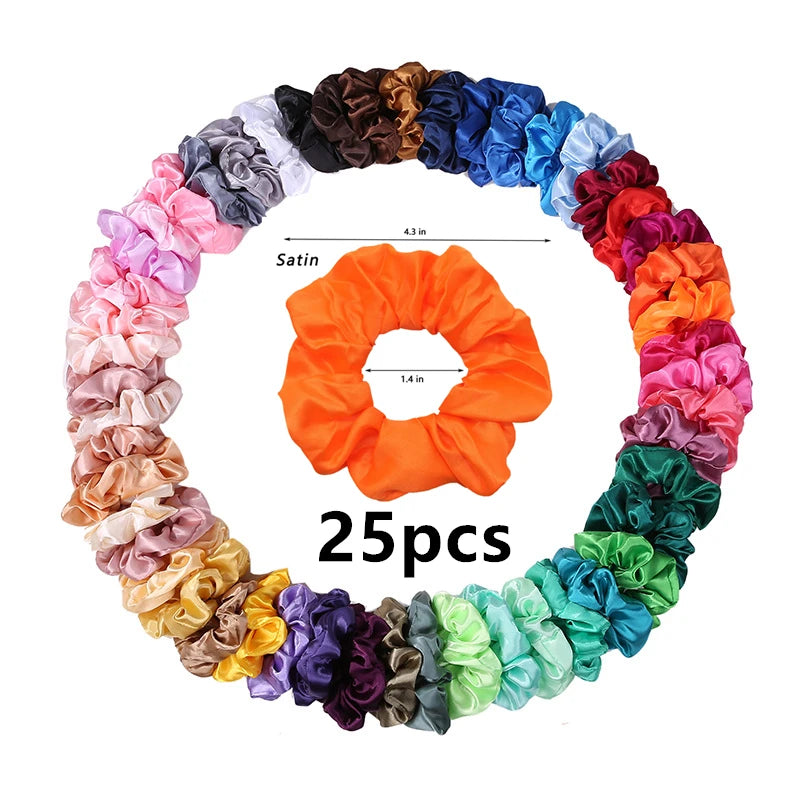 KentDO™ Satin Scrunchies 6PCS – No-Crease Hair Ties