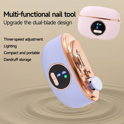 Electric Nail Clipper with LED Light for Safe, Easy Care