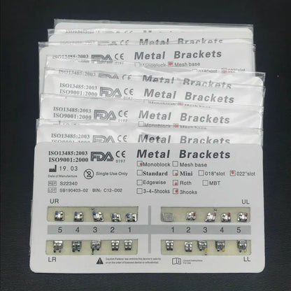 Dental Metal Brackets for Precise Orthodontic Alignment