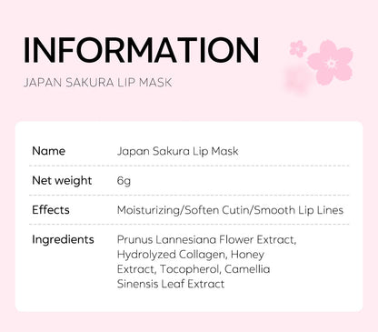 KentDO™ Cherry Blossom Lip Mask – Hydrating & Exfoliating Care