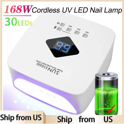 Rechargeable UV LED Nail Lamp for Fast Gel Curing Pro