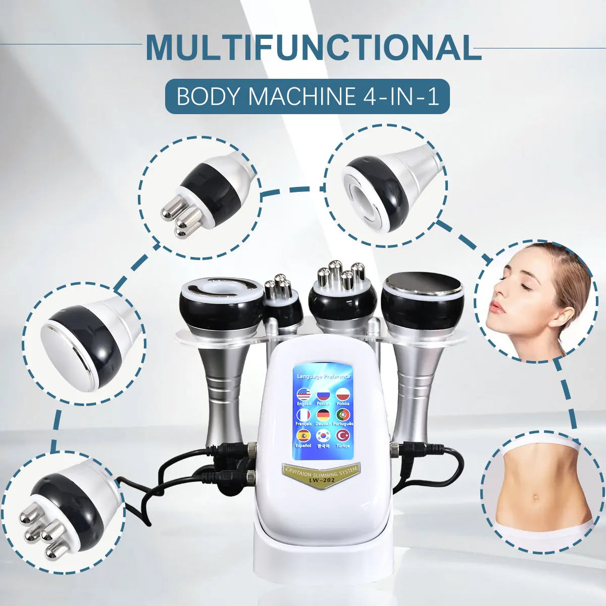KentDO™ 40K Cavitation Body Slimming Machine – Fat Burning & Skin Tightening