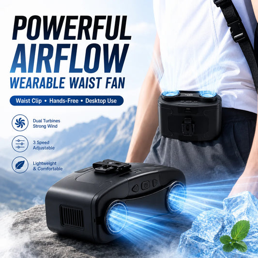 Waist Fan Portable Cooling Device for Powerful Summer Relief