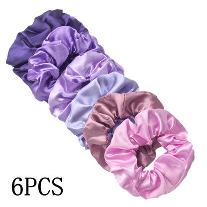 KentDO™ Satin Scrunchies 6PCS – No-Crease Hair Ties