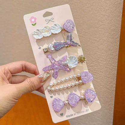 Shell Starfish Hair Clips for Cute Mermaid-Inspired Styles