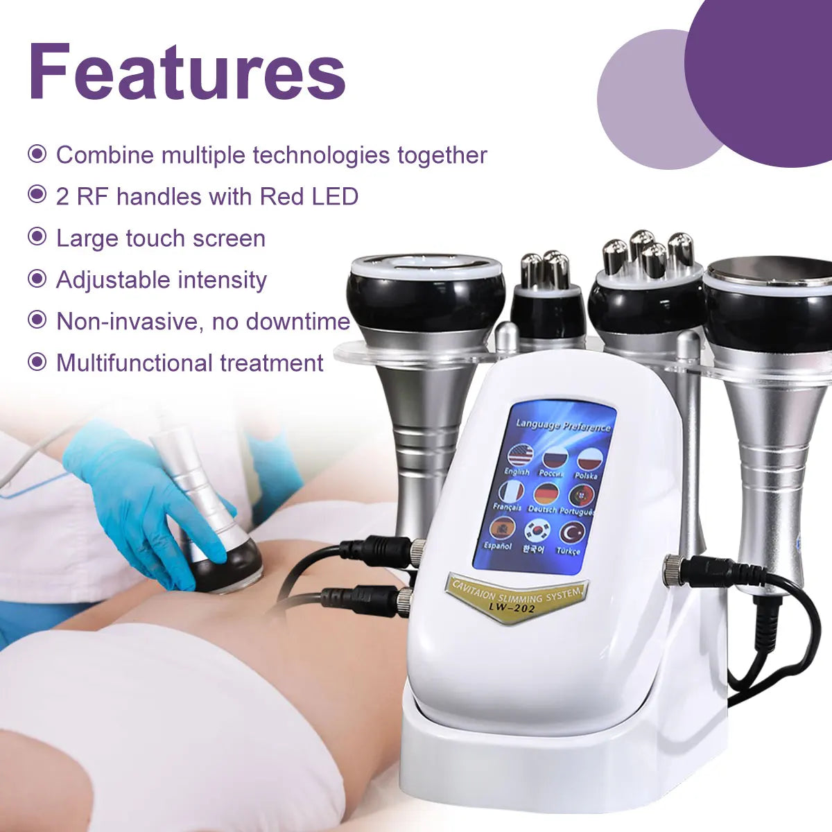 KentDO™ 40K Cavitation Body Slimming Machine – Fat Burning & Skin Tightening