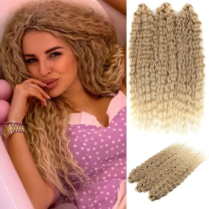 KentDO™ Water Wave Crochet Hair – Soft, Natural Curls 22"