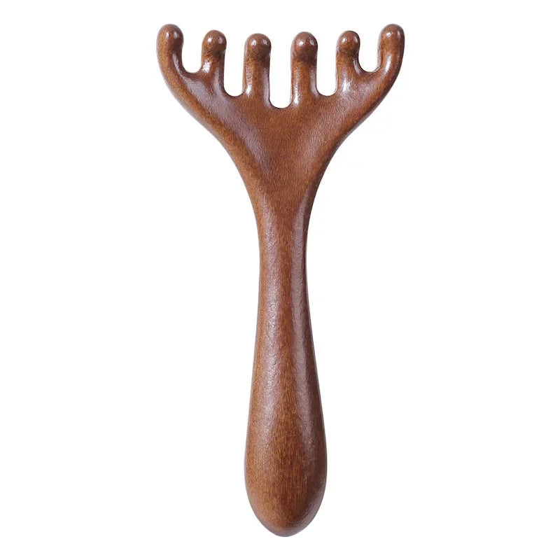 KentDO™ Sandalwood Massage Comb – Stress Relief & Skin Glow
