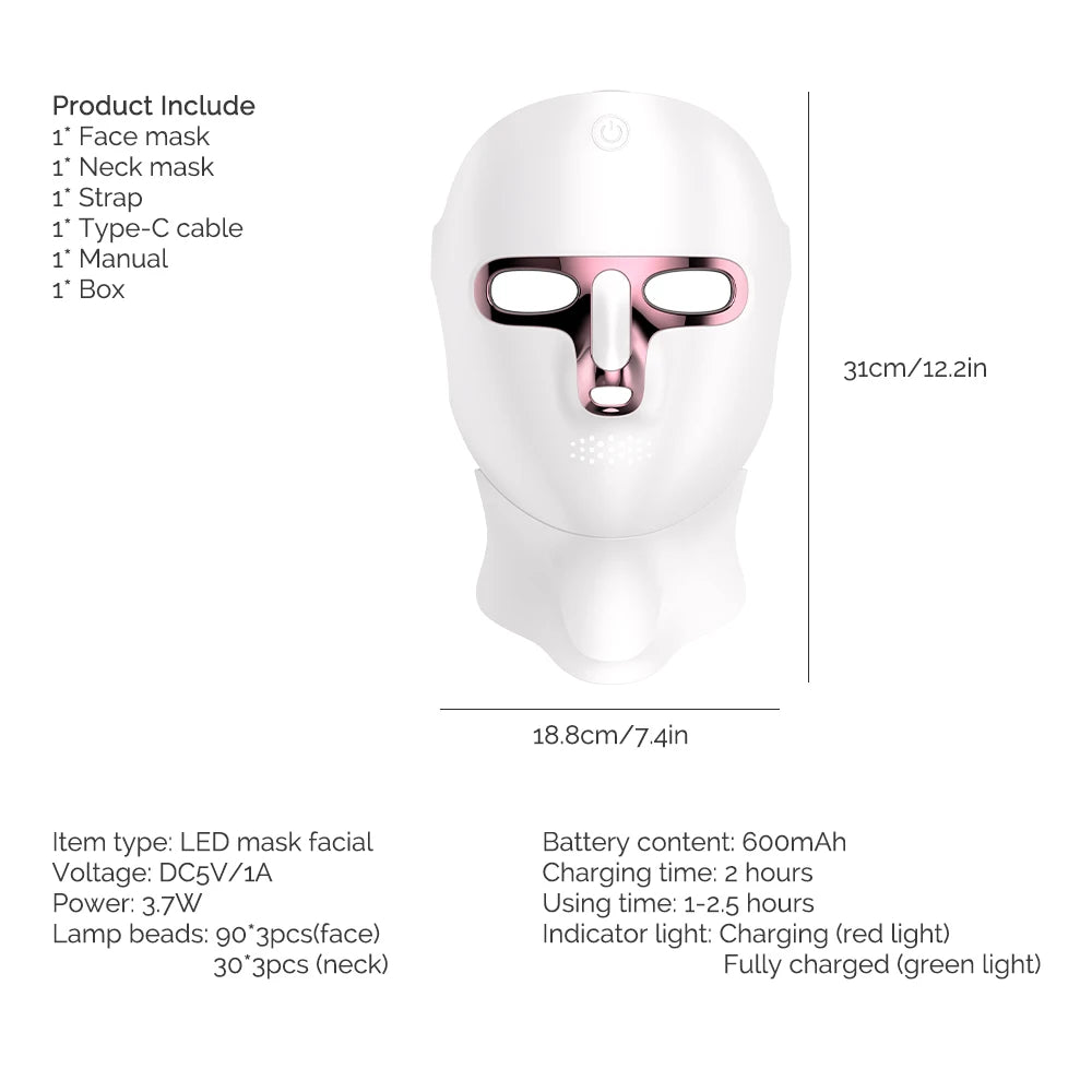 KentDO™ LED Facial Mask for Anti-Aging & Skin Rejuvenation