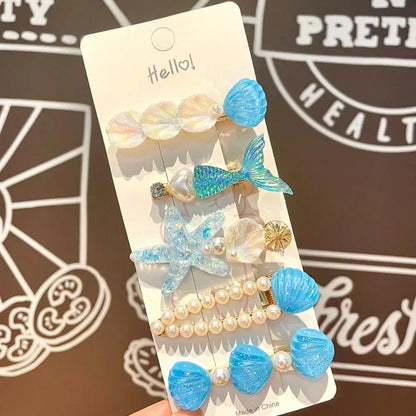 Shell Starfish Hair Clips for Cute Mermaid-Inspired Styles