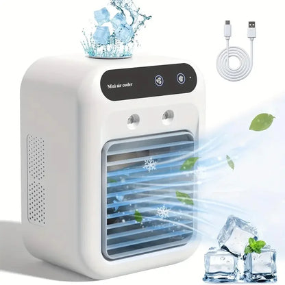 Portable Air Cooler Fan | Quiet 9-Blade USB Personal Cooling