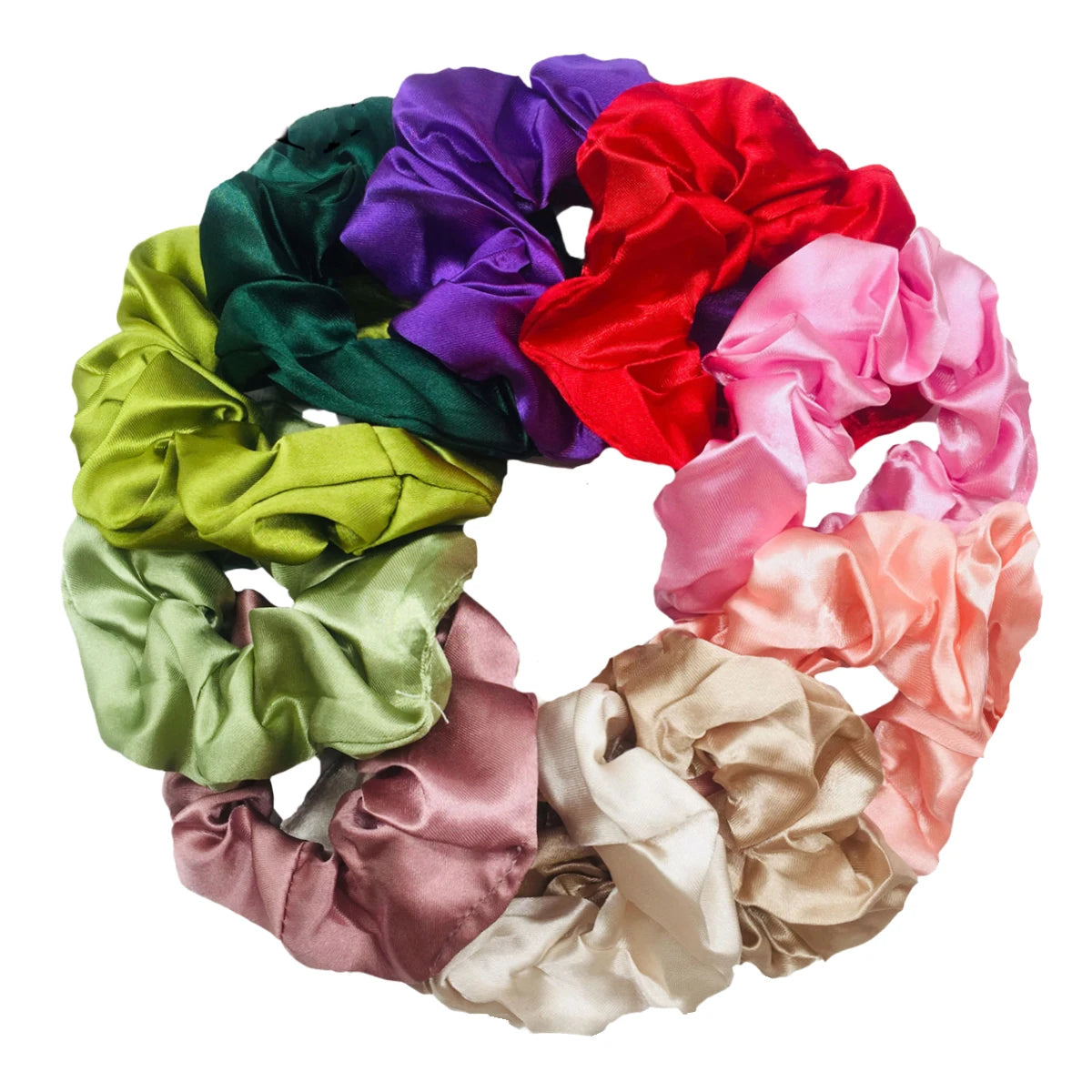 KentDO™ Satin Scrunchies 6PCS – No-Crease Hair Ties