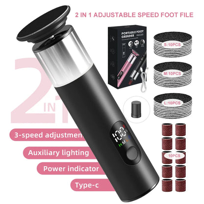 KentDO™ Electric Foot Grinder 2-in-1 Smooth Pedicure