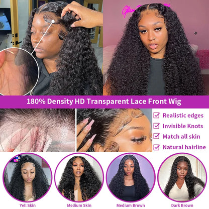 KentDO™ Deep Wave Human Hair Wig – 360° HD Lace Perfection