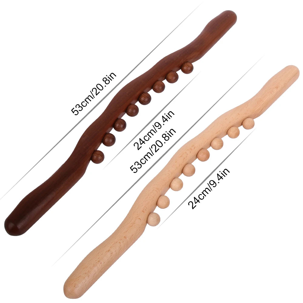 KentDO™ Wooden Gua Sha Roller – Back Massage & Relaxation