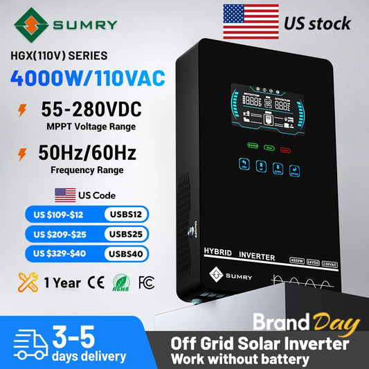 Off-Grid Solar Inverter 4KW – Pure Sine Stable Power