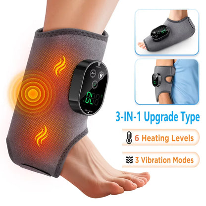 Electric Ankle Massager with Heat for Fast Muscle Relief